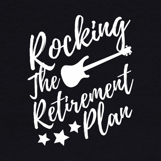 Rocking The Retirement Life Electric Guitar White Design by pingkangnade2@gmail.com